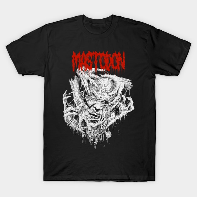 Creeping Skull Mastodon T-Shirt by Mutearah